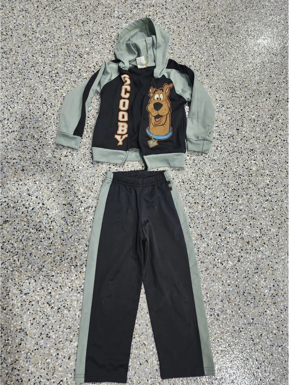 Vintage Y2K Kids Scooby Doo Tracksuit Outfit Rare Size 5